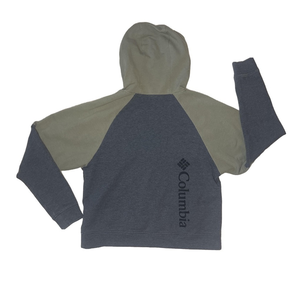 Colombia Zipper Hoodie Green/Grey Women Medium Zipper Pockets - Picture 2 of 6